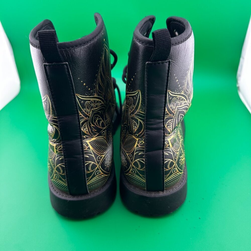 COLORFUL WOMEN's LEATHER BOOTS, LACED-UP, SIZE 10 - Picture 4 of 9